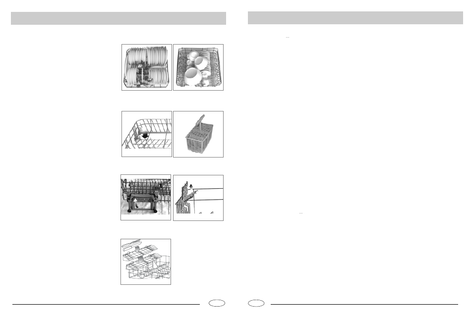 5 . loading the dishwasher, Turning on the appliance | haier DW12-HFE2ME User Manual | Page 4 / 6