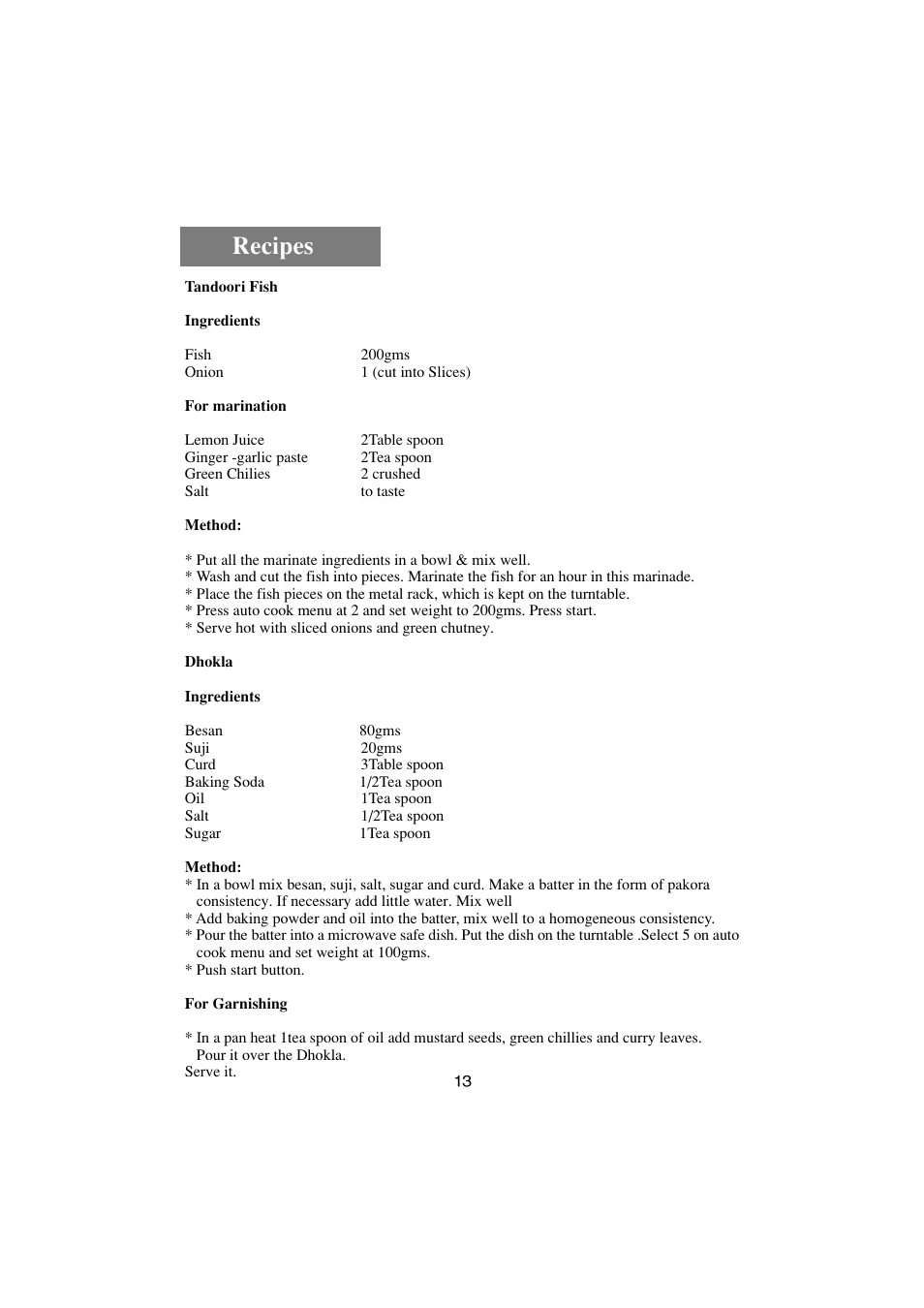 Recipes | haier HR-7857A User Manual | Page 14 / 22