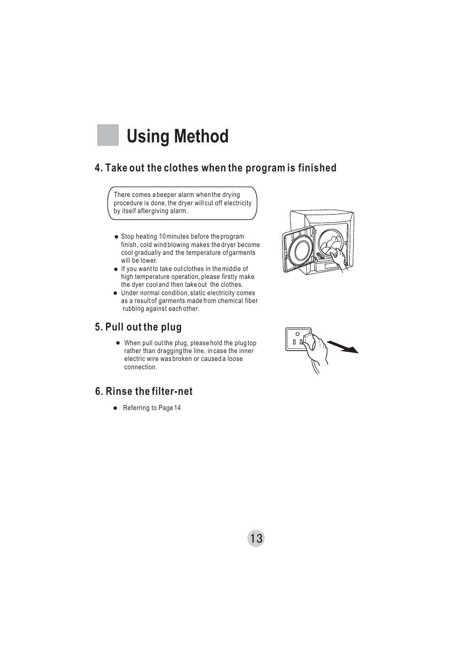 Using method | haier hlp140e User Manual | Page 14 / 16