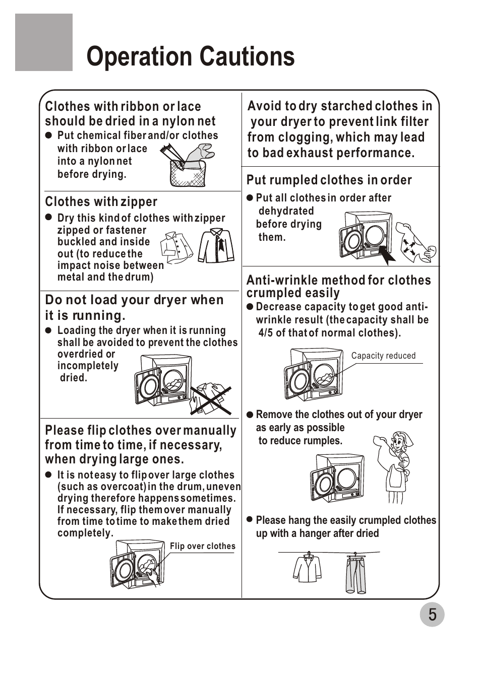 Т³гж 7, Operation cautions | haier GDZ3.5-1 User Manual | Page 7 / 15