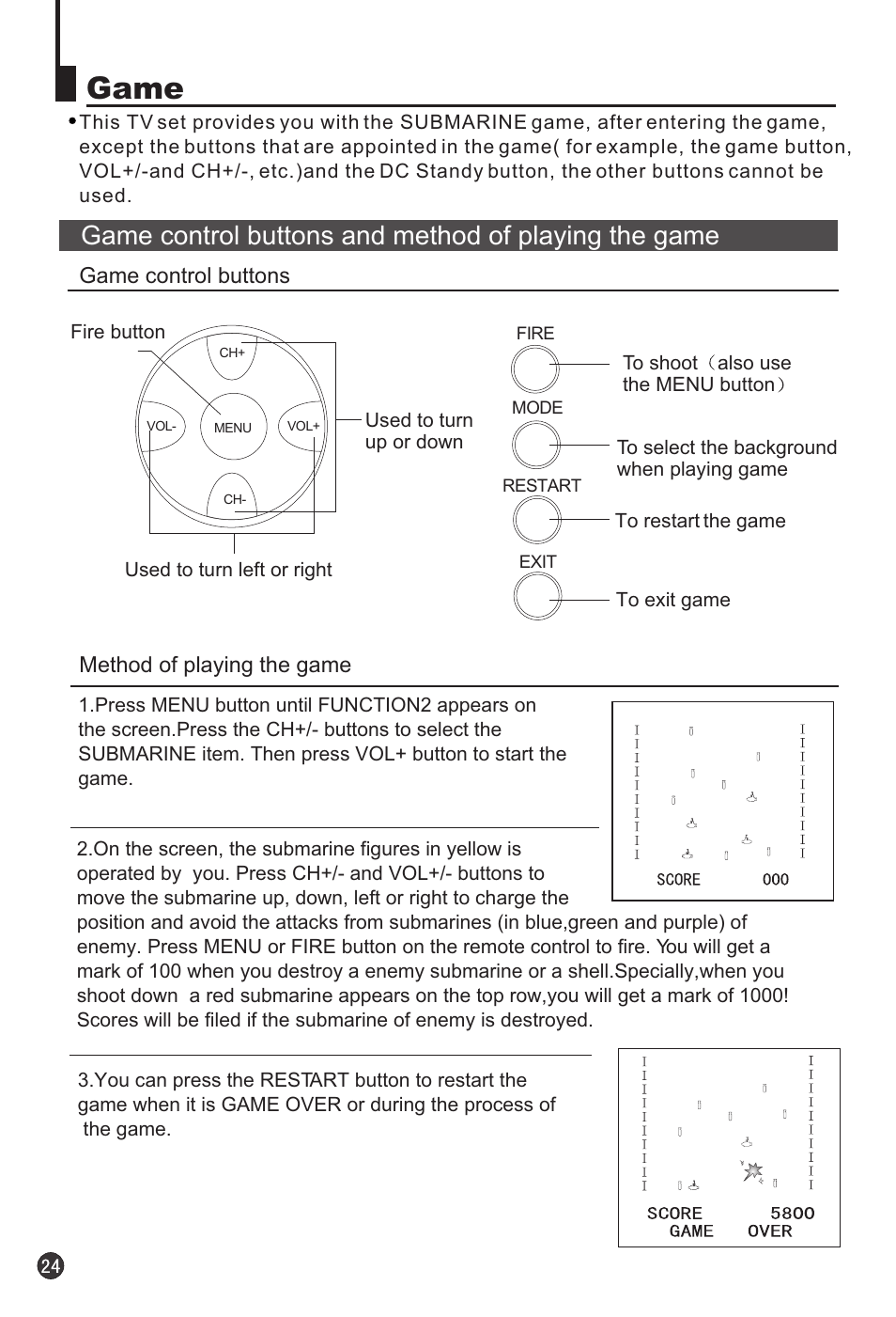 Game | haier 25F3A User Manual | Page 26 / 32
