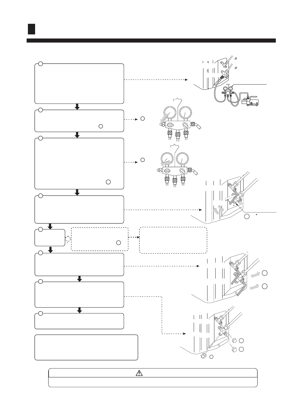 Installation procedures, Air purging method (to use vacuum pump) | haier AC142ACERA User Manual | Page 17 / 25