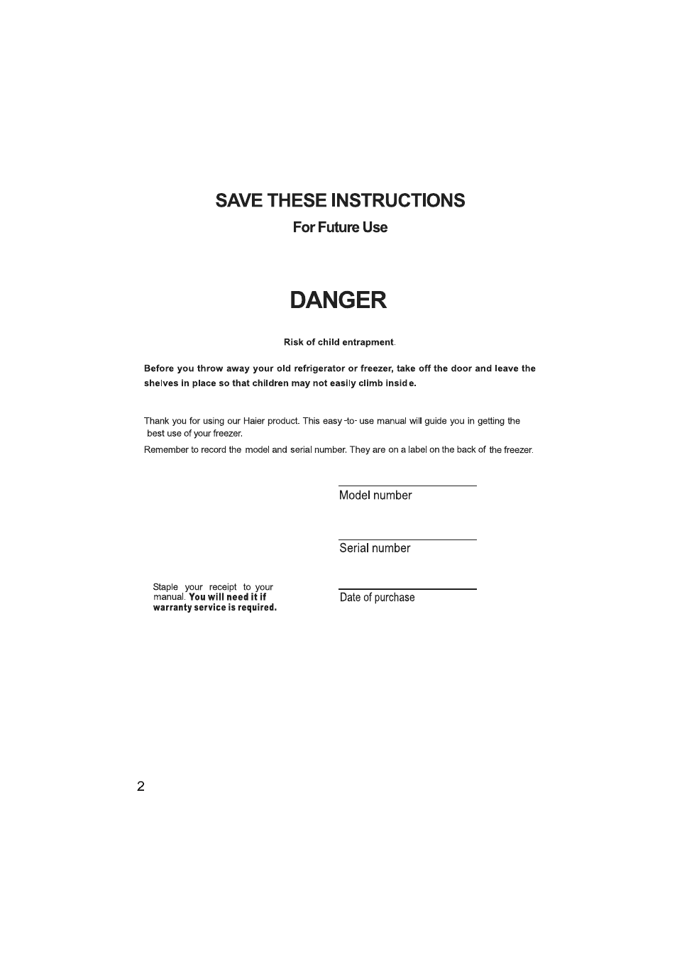 haier HFM185 User Manual | Page 3 / 15