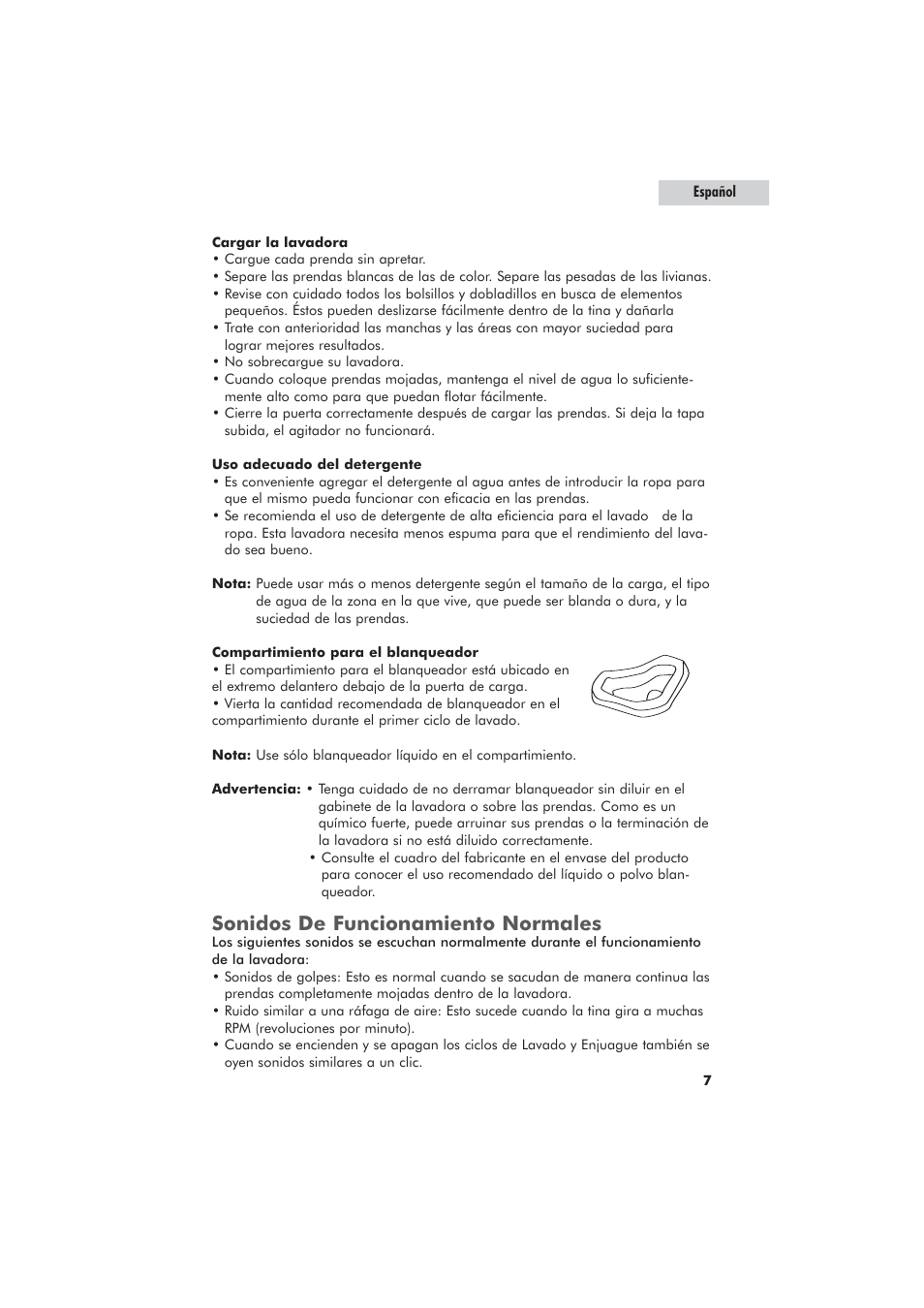 Sonidos de funcionamiento normales | haier GWT700AW User Manual | Page 41 / 52