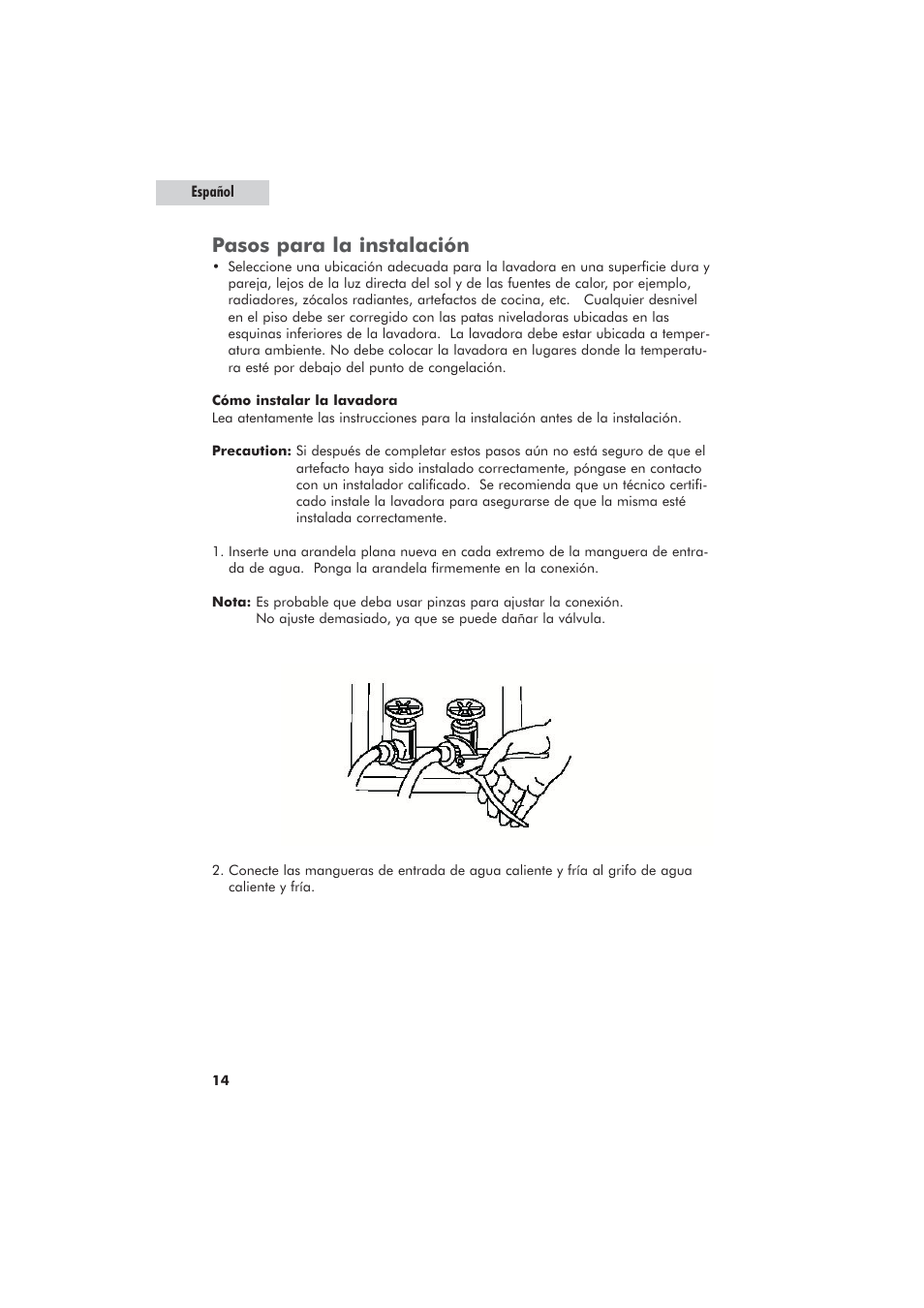 Pasos para la instalación | haier GWT700AW User Manual | Page 48 / 52