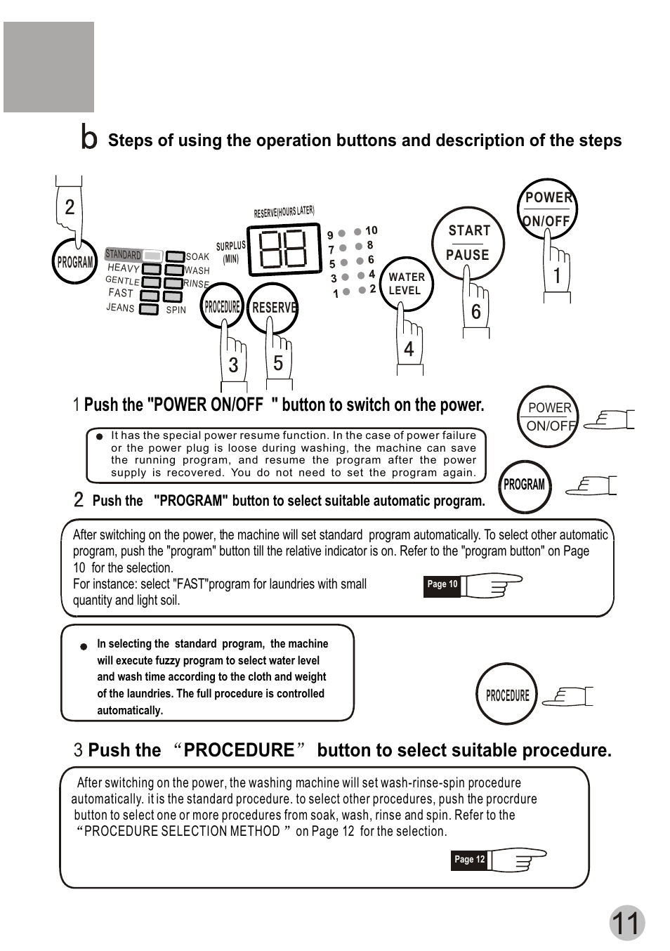 Procedure | haier HWM60-20B User Manual | Page 13 / 18