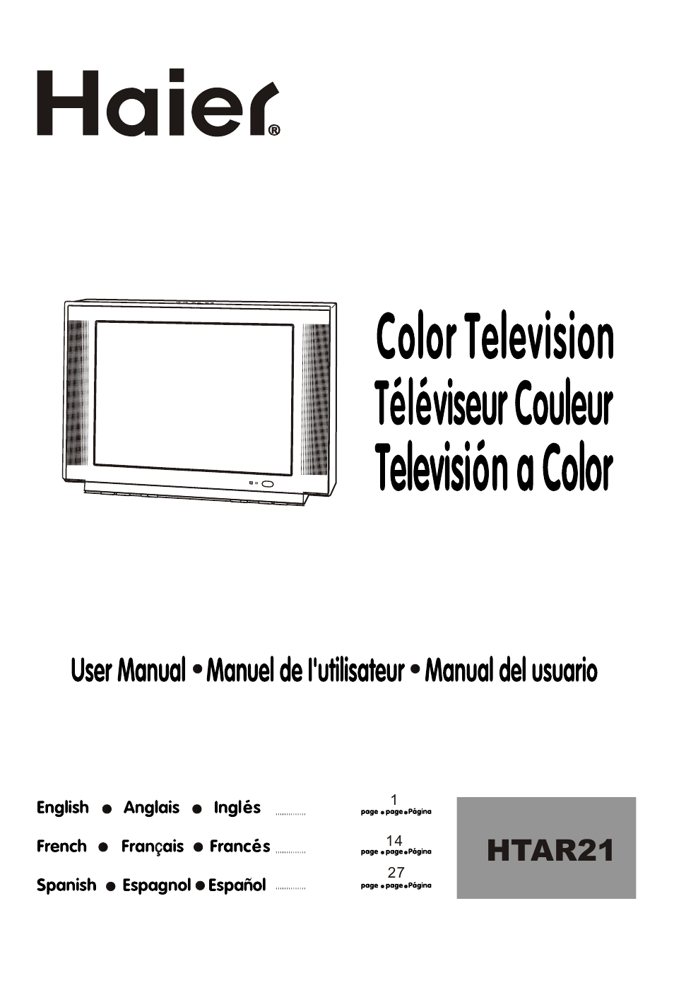 haier HTAR21 User Manual | 41 pages