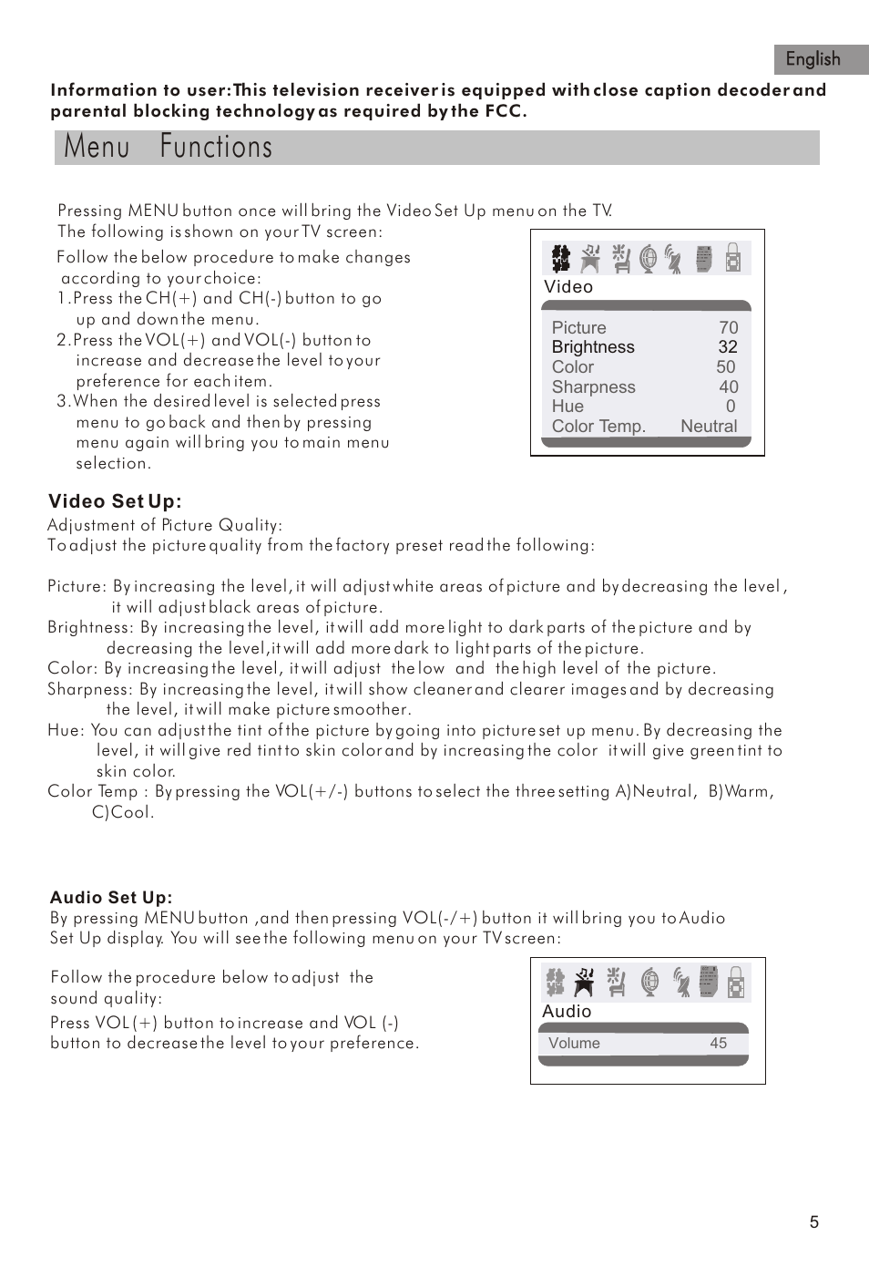 Т³гж 6, Menu functions | haier HTAR21 User Manual | Page 6 / 41
