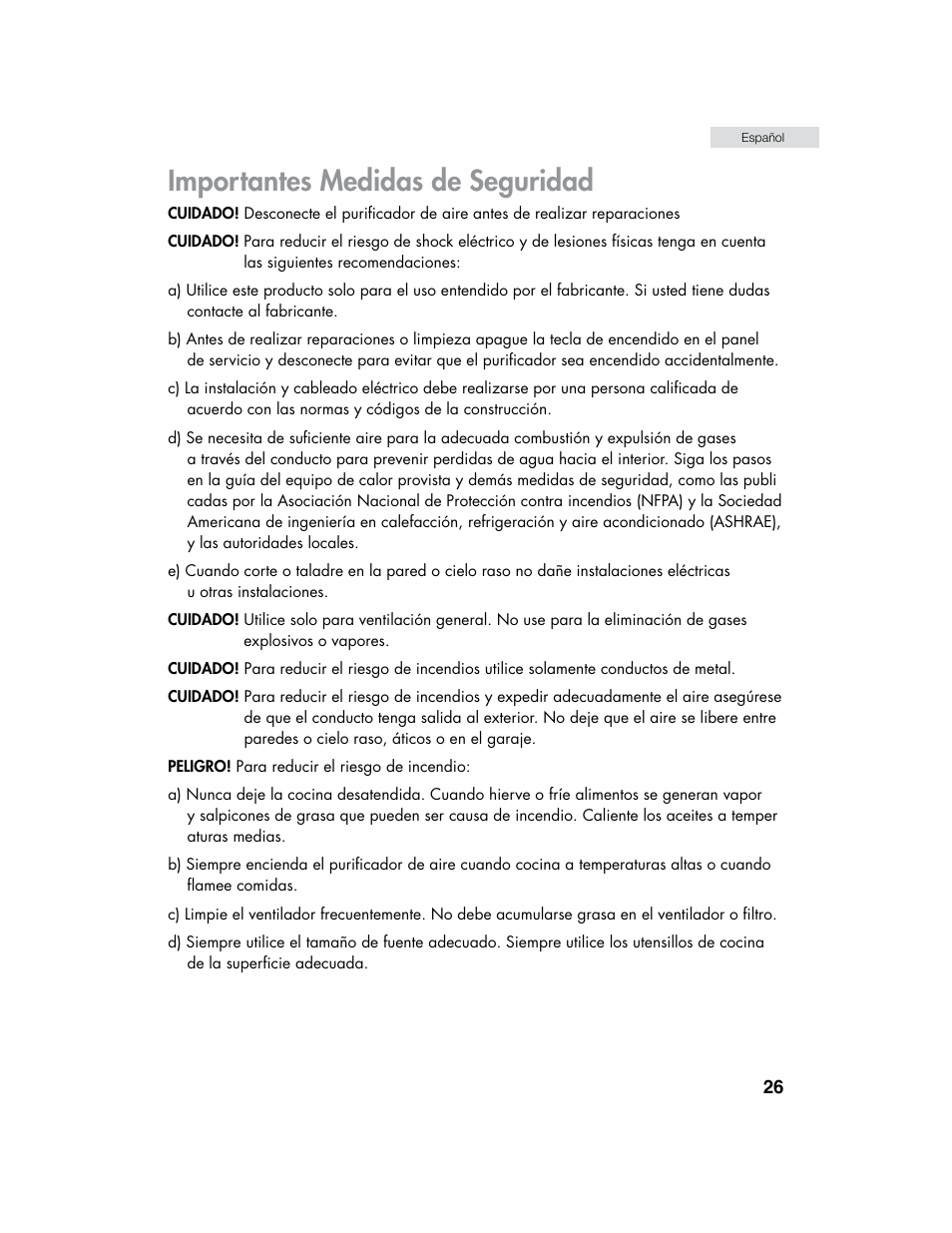 Importantes medidas de seguridad | haier HHX6130 User Manual | Page 27 / 36