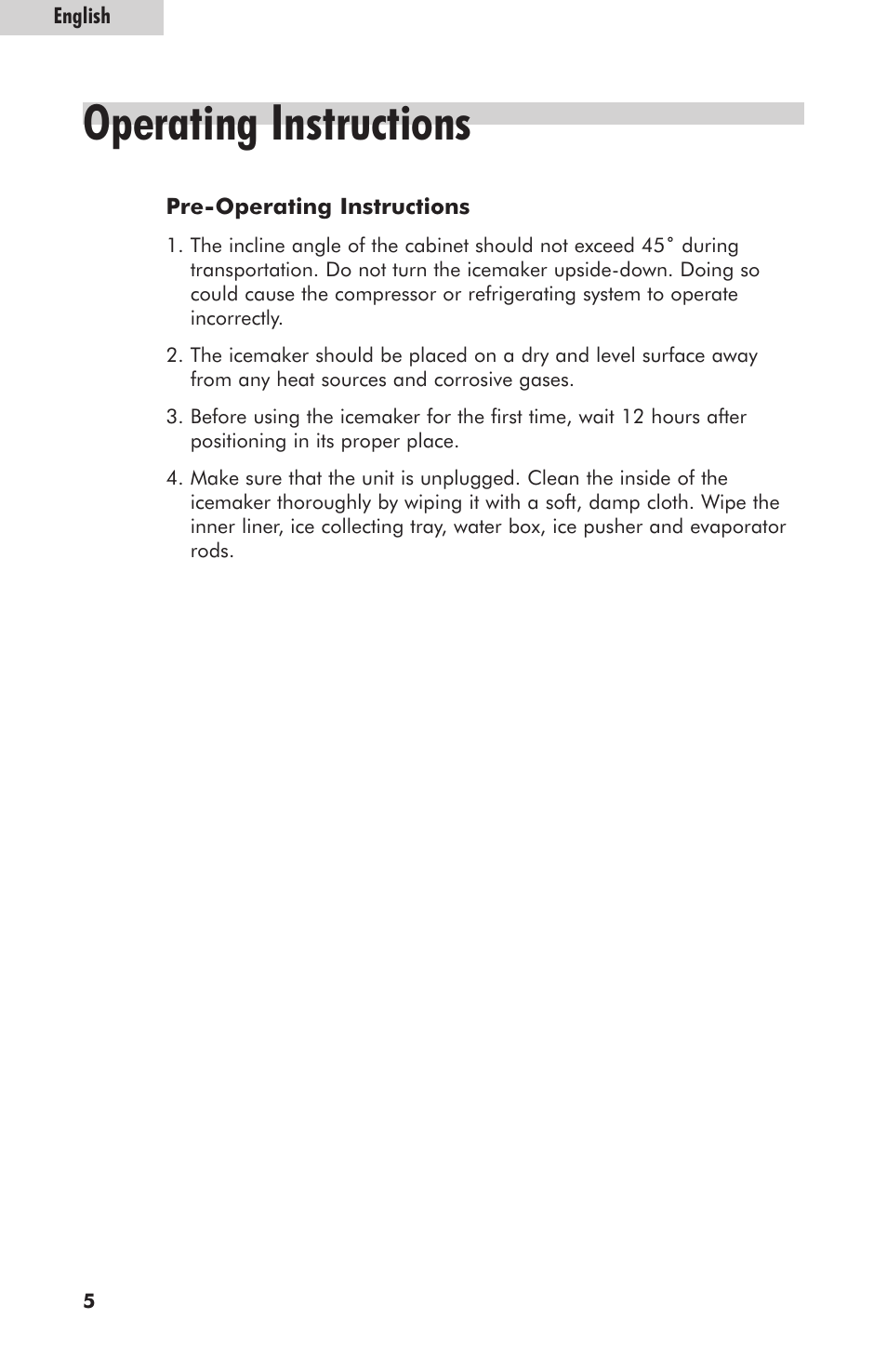 Operating instructions | haier HPIM35W User Manual | Page 6 / 12