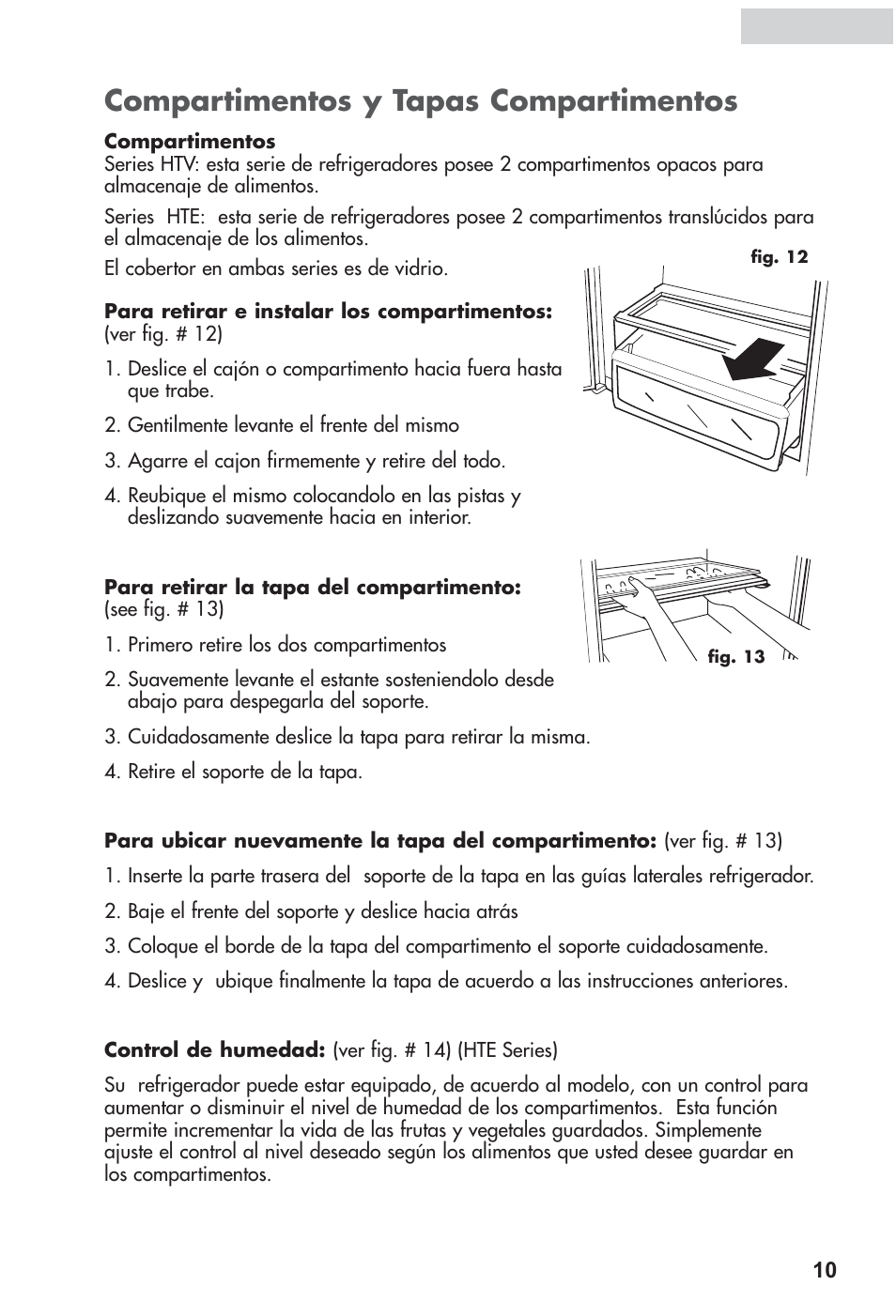 Compartimentos y tapas compartimentos | haier HRF12WNDWW User Manual | Page 45 / 54