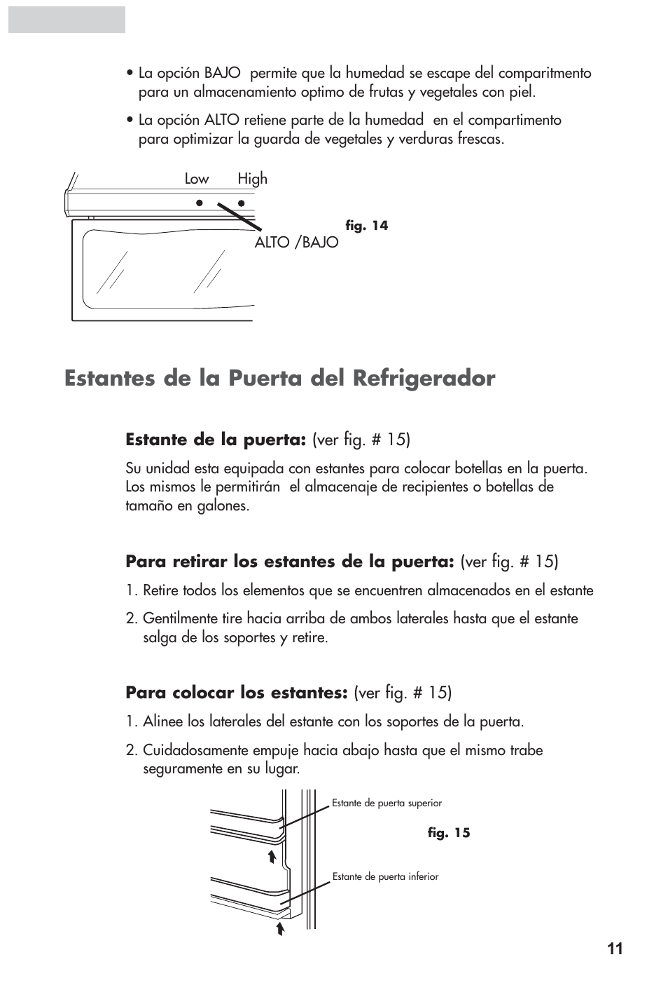 Estantes de la puerta del refrigerador | haier HRF12WNDWW User Manual | Page 46 / 54