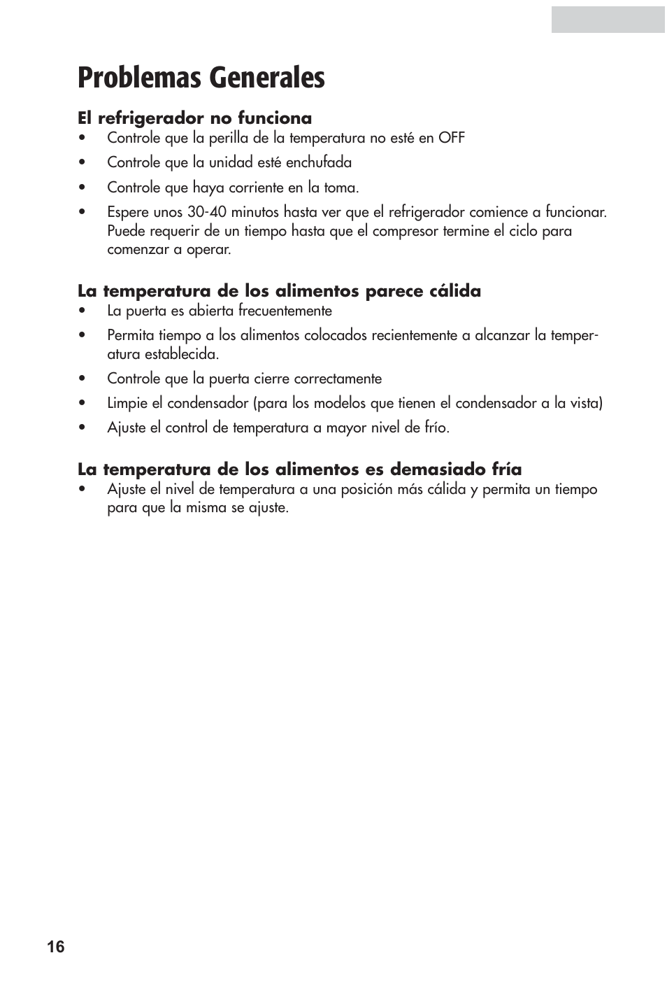 Problemas generales | haier HRF12WNDWW User Manual | Page 51 / 54
