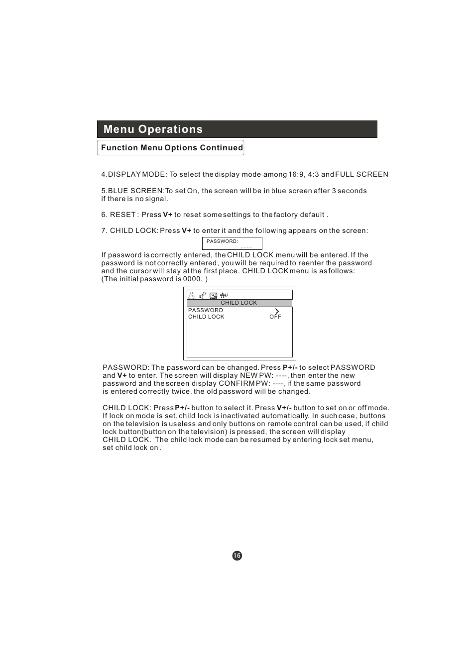 Menu operations | haier L15A10B User Manual | Page 18 / 28