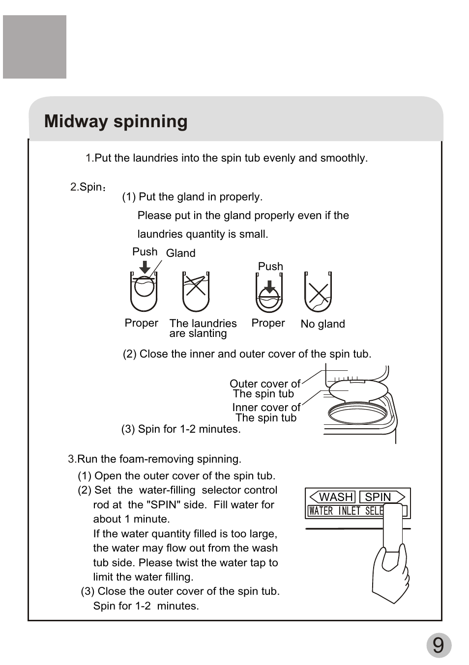 Midway spinning | haier XPB50-ASP User Manual | Page 11 / 20