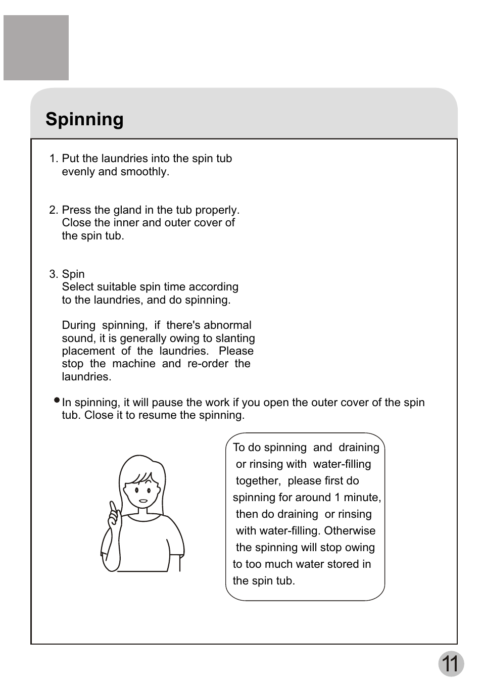 Spinning | haier XPB50-ASP User Manual | Page 13 / 20