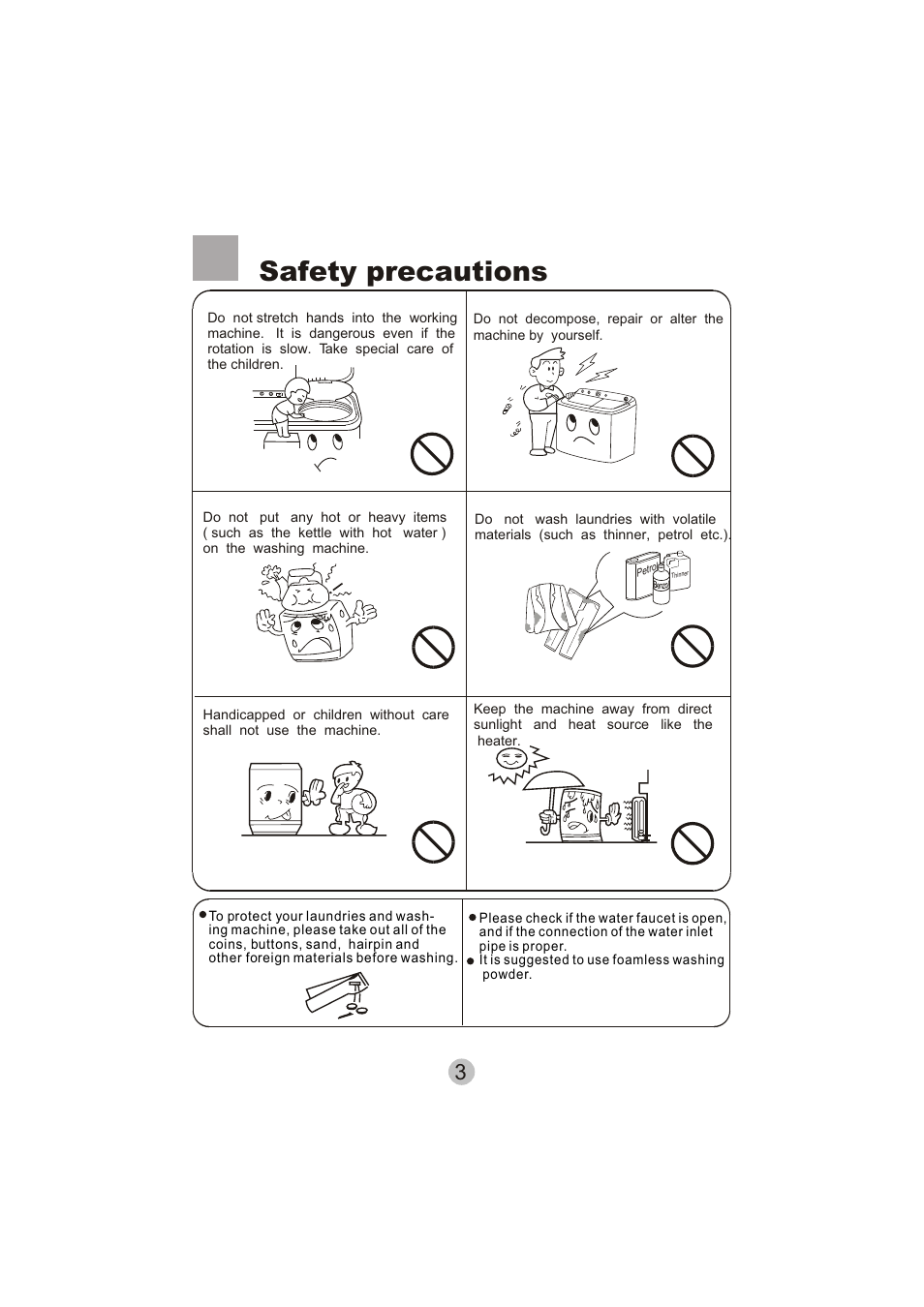 Safety precautions | haier HWM75-276S User Manual | Page 5 / 18