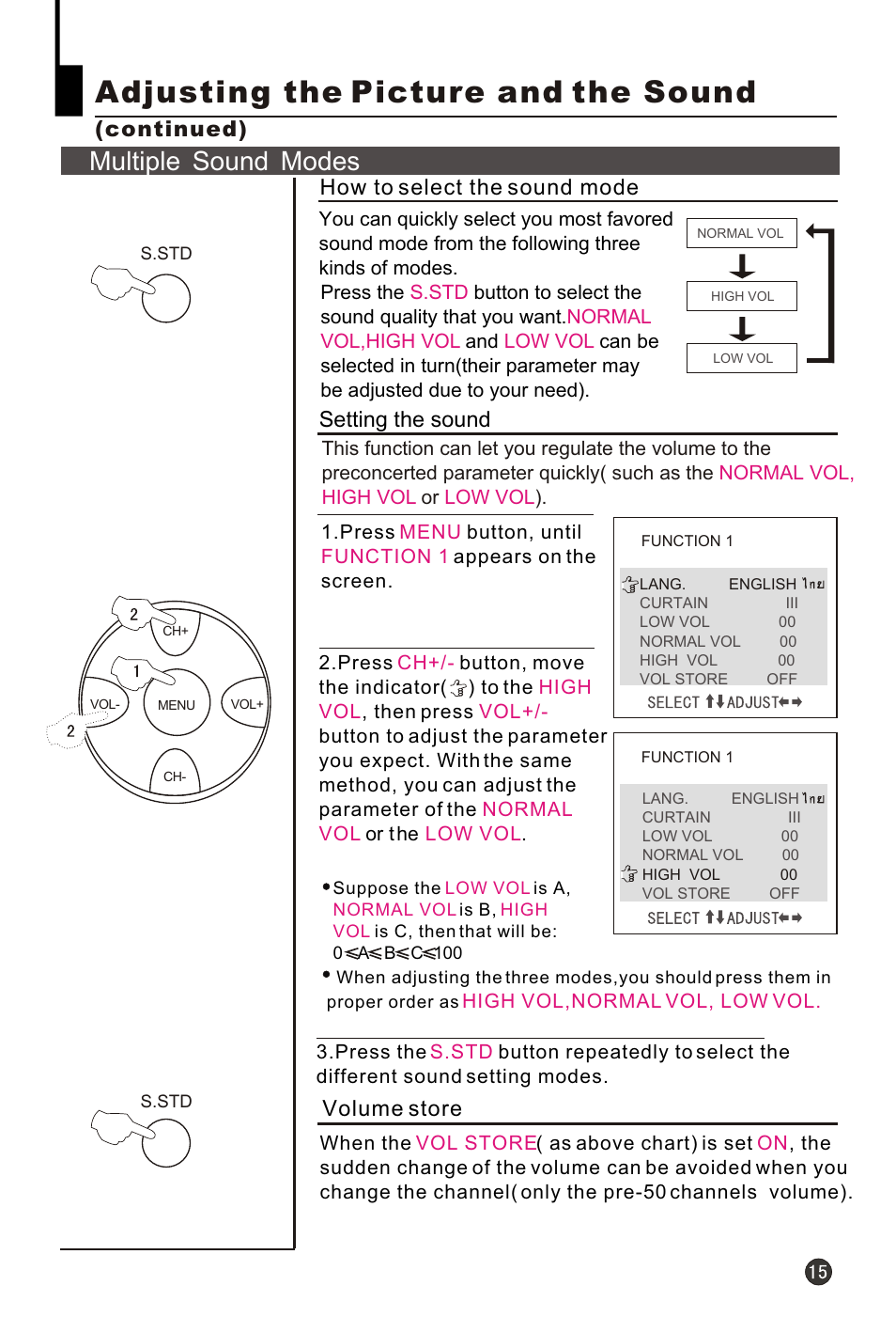 Т³гж 17, Adjusting the picture and the sound, Multiple sound modes | haier HT-3768 User Manual | Page 16 / 30