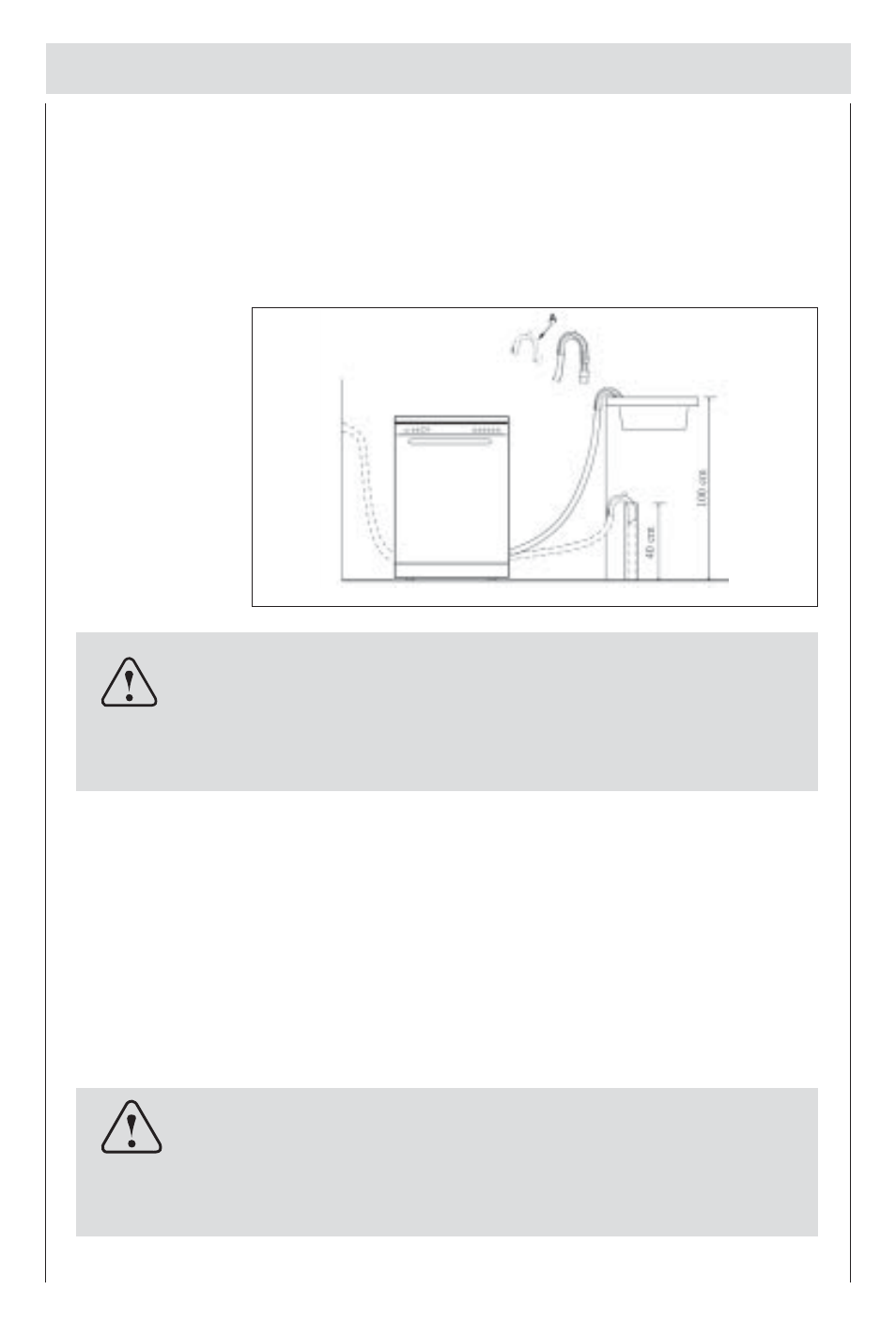 Drain hose connection, Electrical connection | haier DW15-PFE1 User Manual | Page 6 / 32