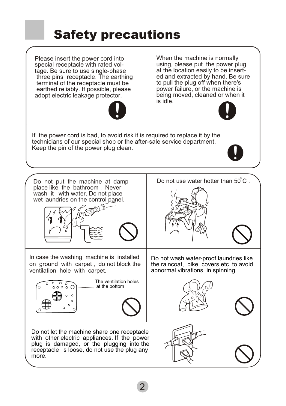 Т³гж 4, Safety precautions | haier XPM20-A User Manual | Page 4 / 12