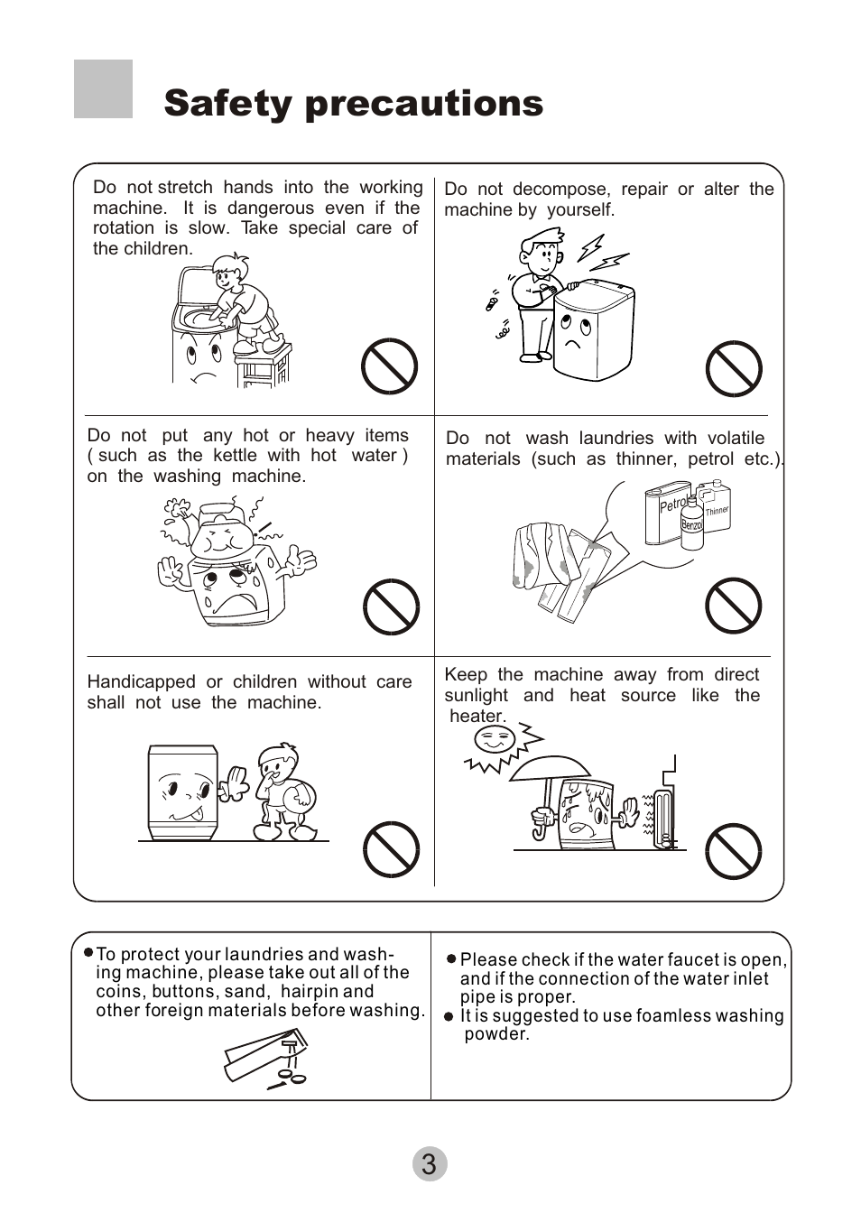 Т³гж 5, Safety precautions | haier XPM20-A User Manual | Page 5 / 12