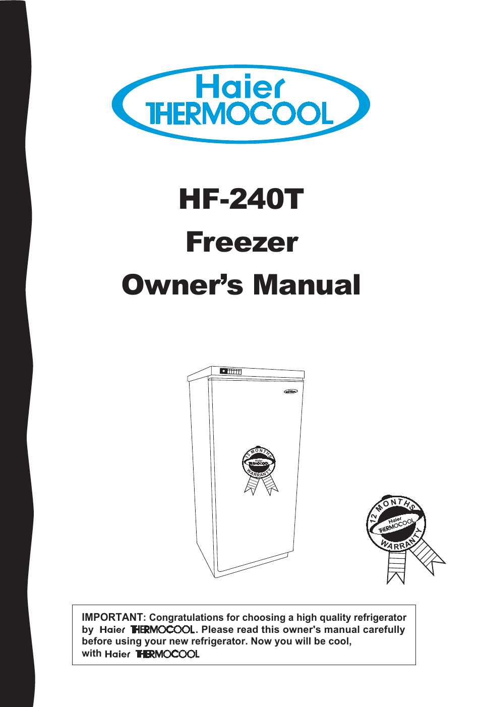 haier HF-240T User Manual | 19 pages