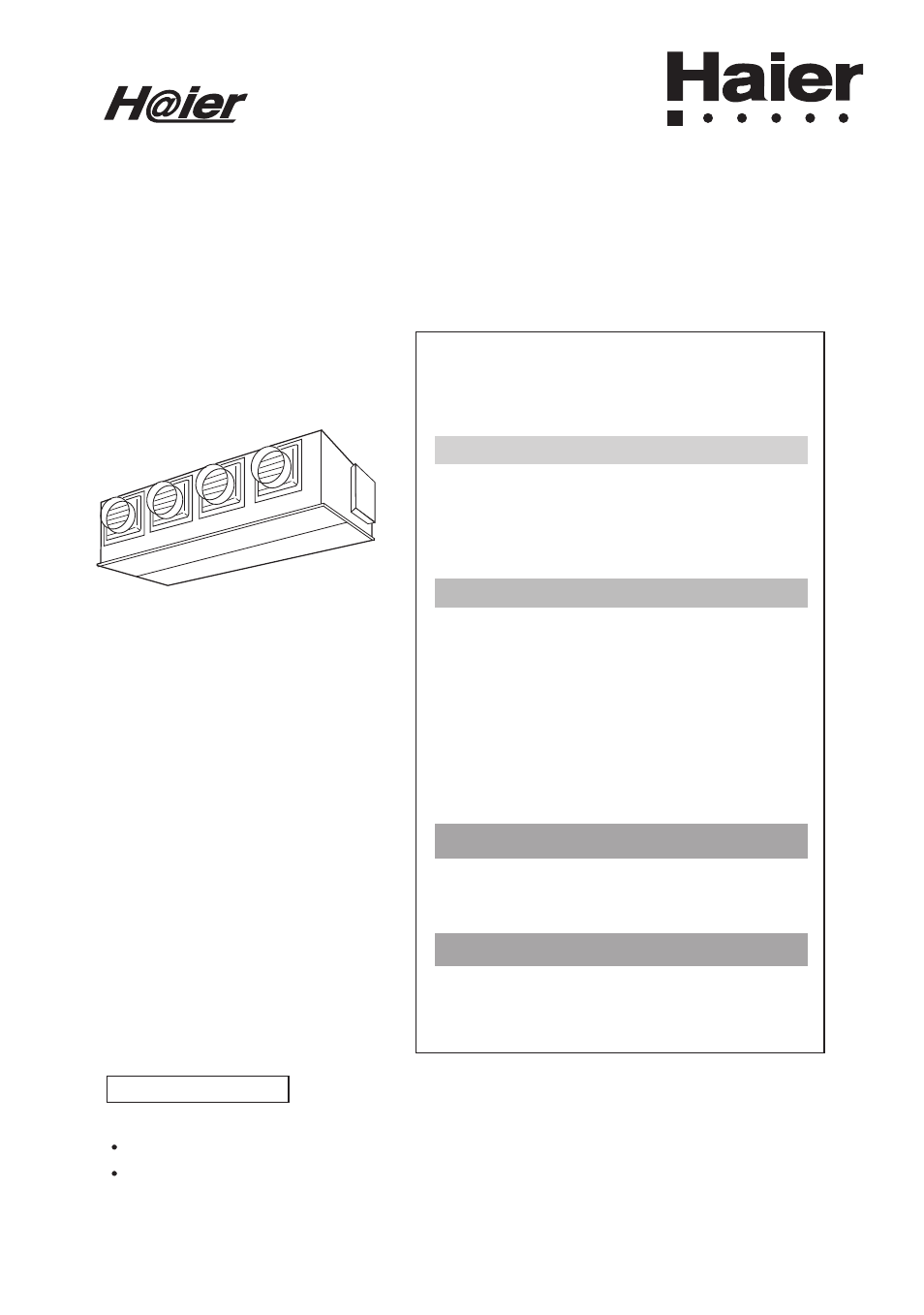 haier AD422BMBAA User Manual | 31 pages