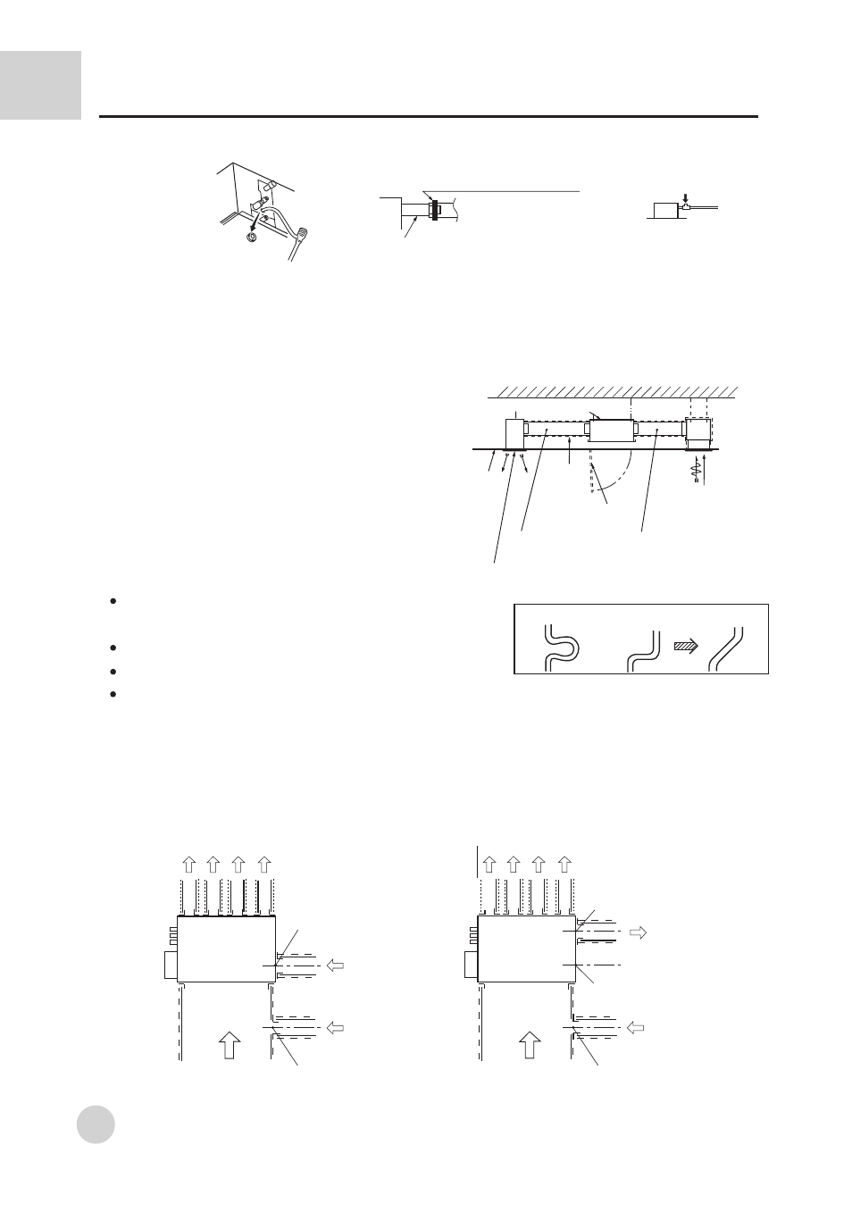 Installation procedure, Connection of air suction and discharging duct, Install indoor unit | A)absorb of fresh air (single air supplying), B)air discharging, Installation of air suction and discharging duct | haier AD422BMBAA User Manual | Page 26 / 31