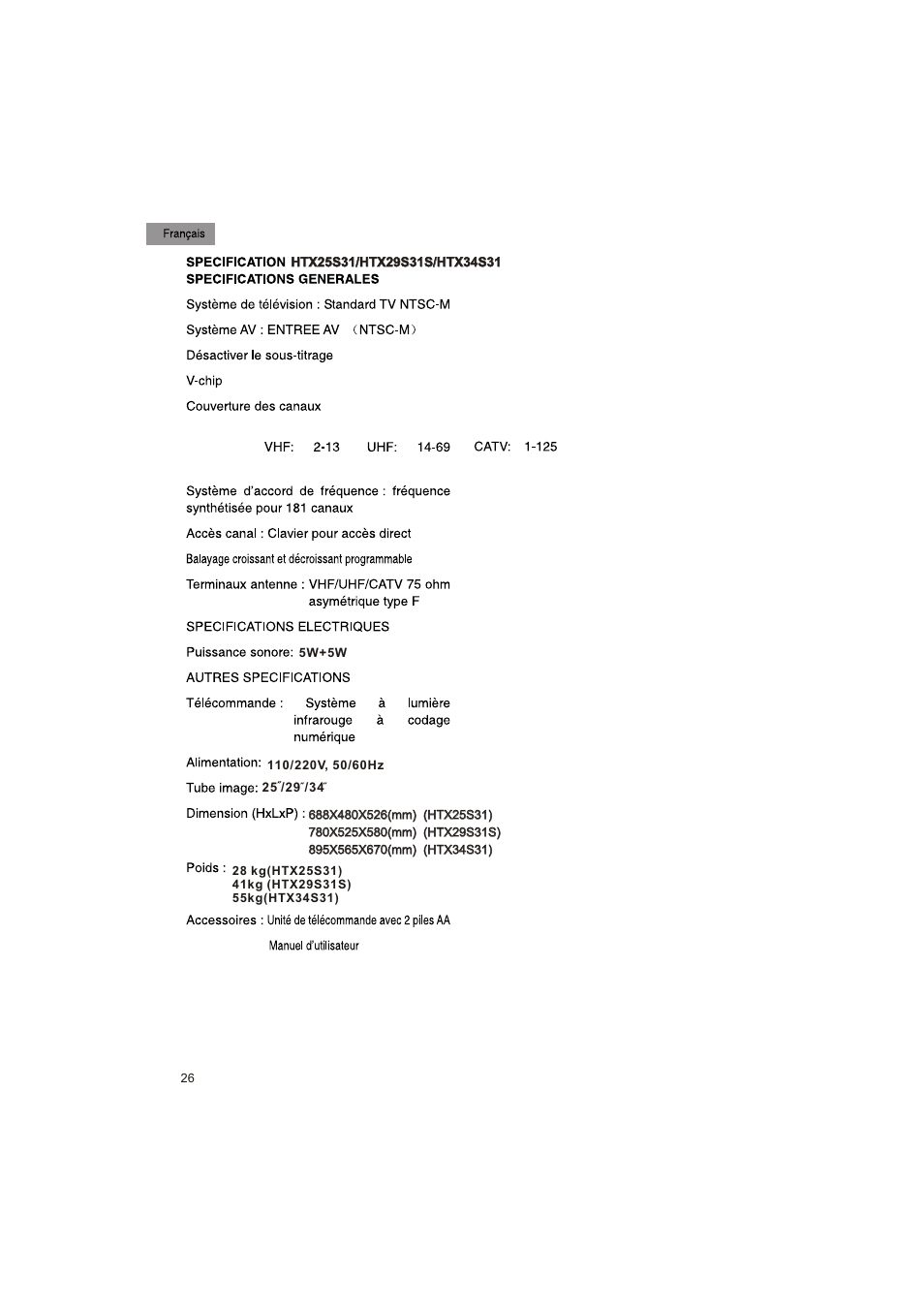 haier HTX25S31 User Manual | Page 27 / 41