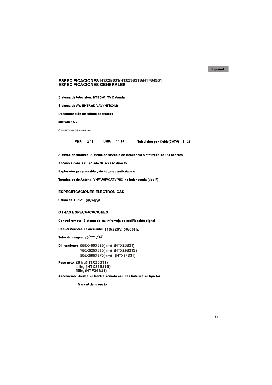 haier HTX25S31 User Manual | Page 40 / 41