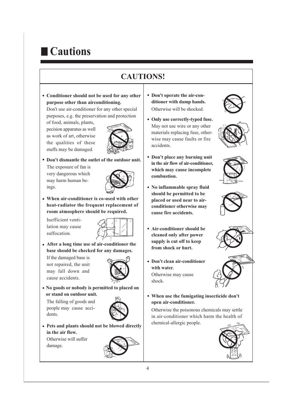 Cautions | haier AB482XCAAA AB242XCAAA User Manual | Page 6 / 35