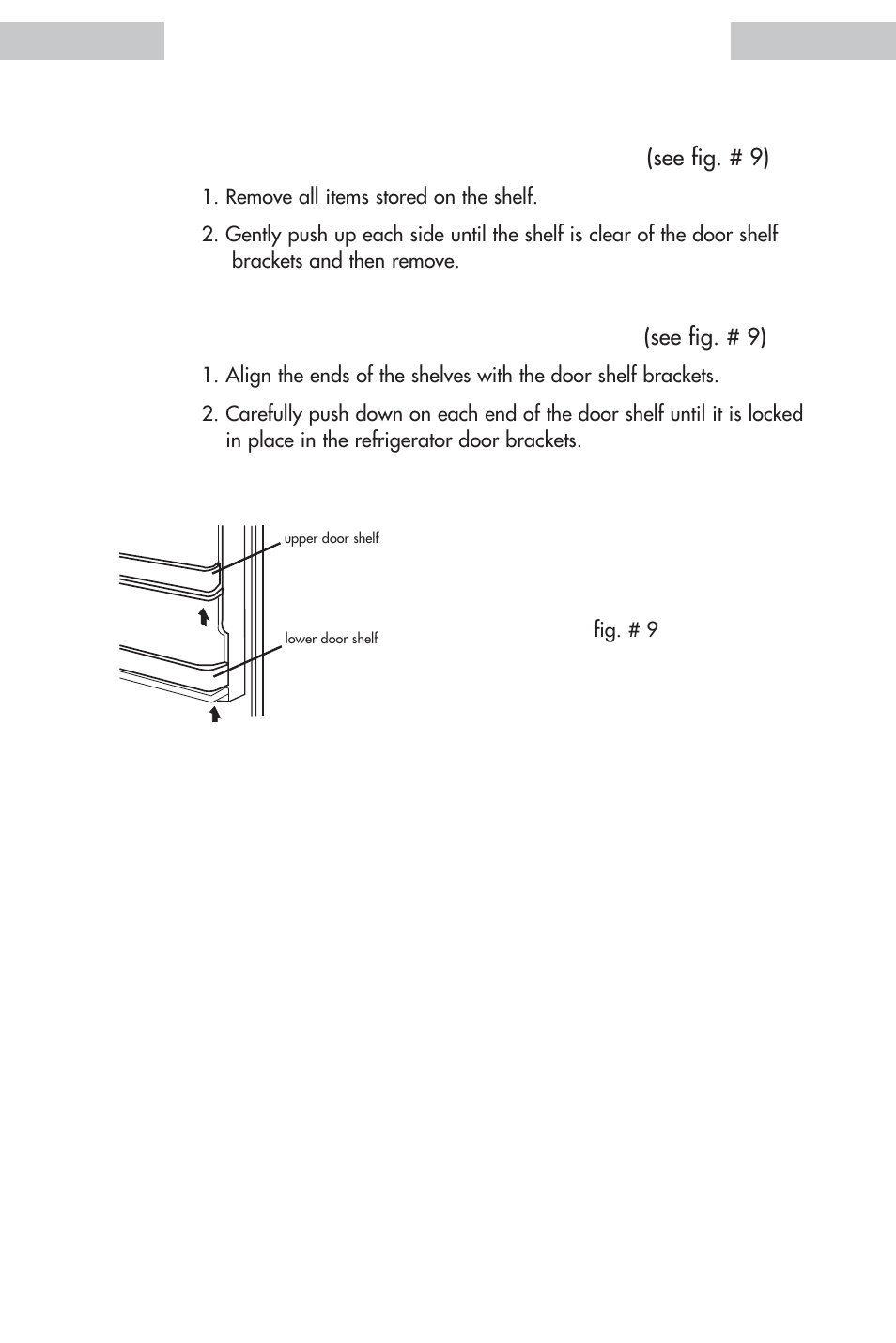 Refrigerator door shelves | haier HDE11WNA User Manual | Page 13 / 68