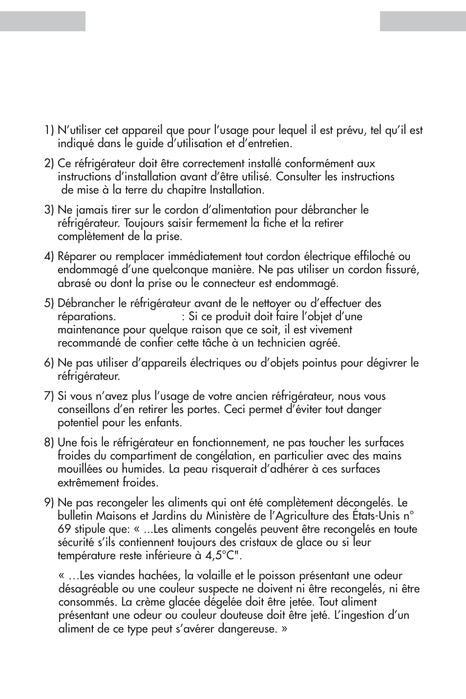 Mesures de securite | haier HDE11WNA User Manual | Page 23 / 68