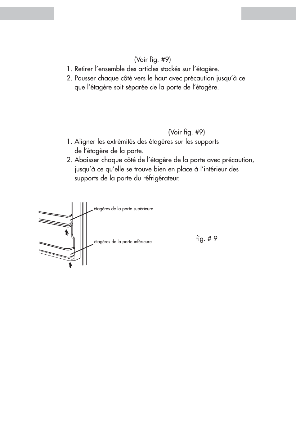 Etagères de la porte du réfrigérateur | haier HDE11WNA User Manual | Page 35 / 68