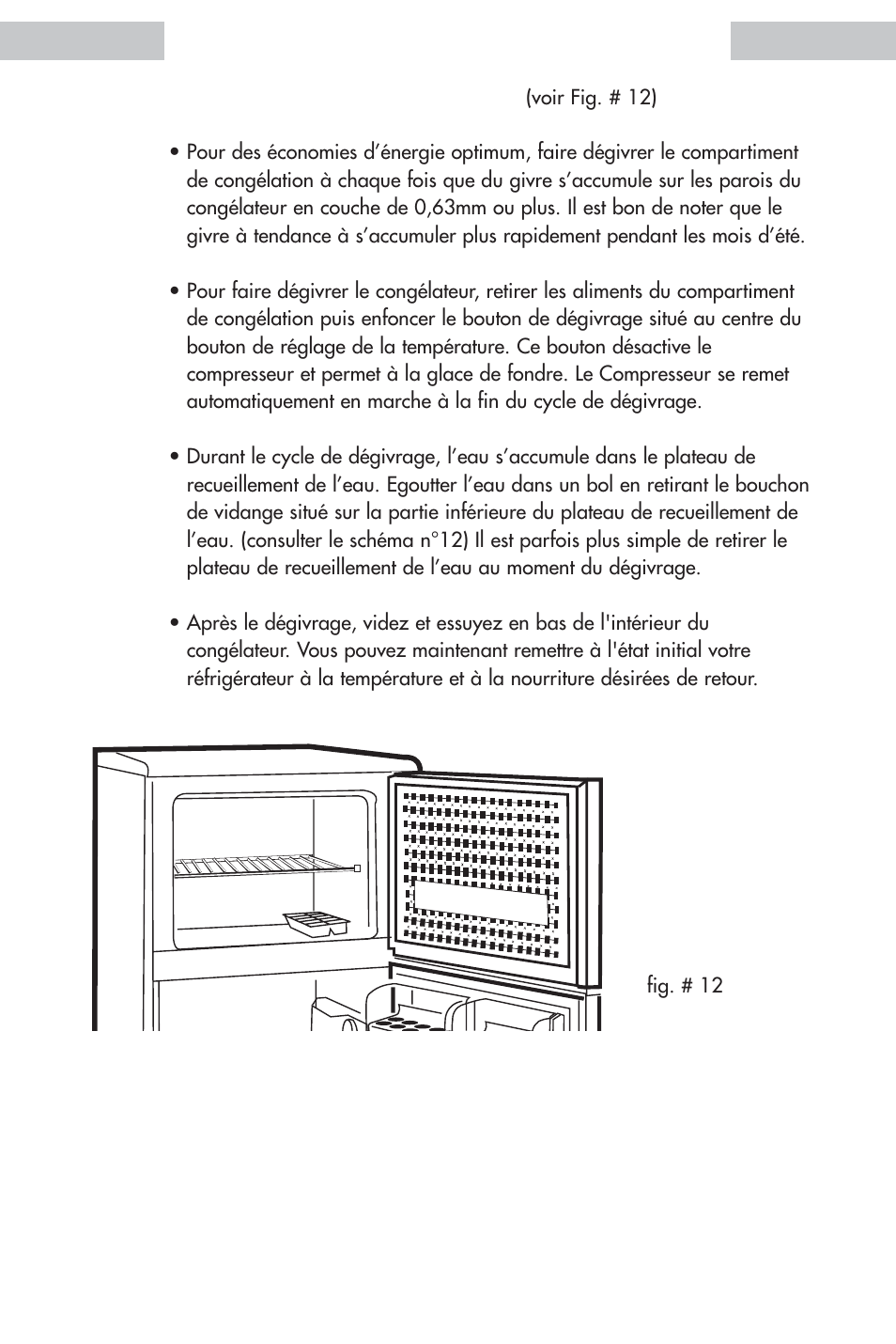 Dégivrage du réfrigérateur | haier HDE11WNA User Manual | Page 37 / 68