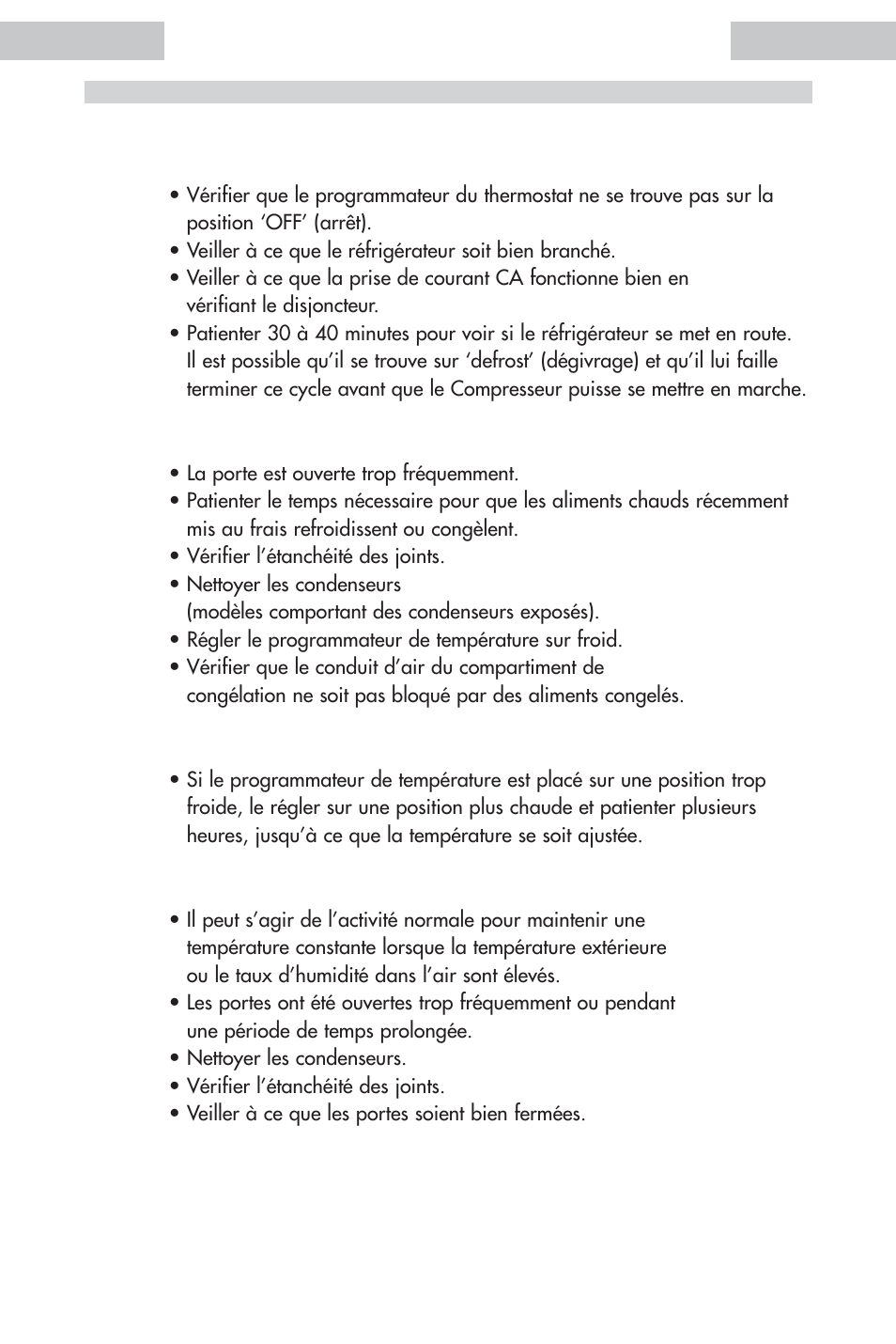 Dépannage | haier HDE11WNA User Manual | Page 42 / 68