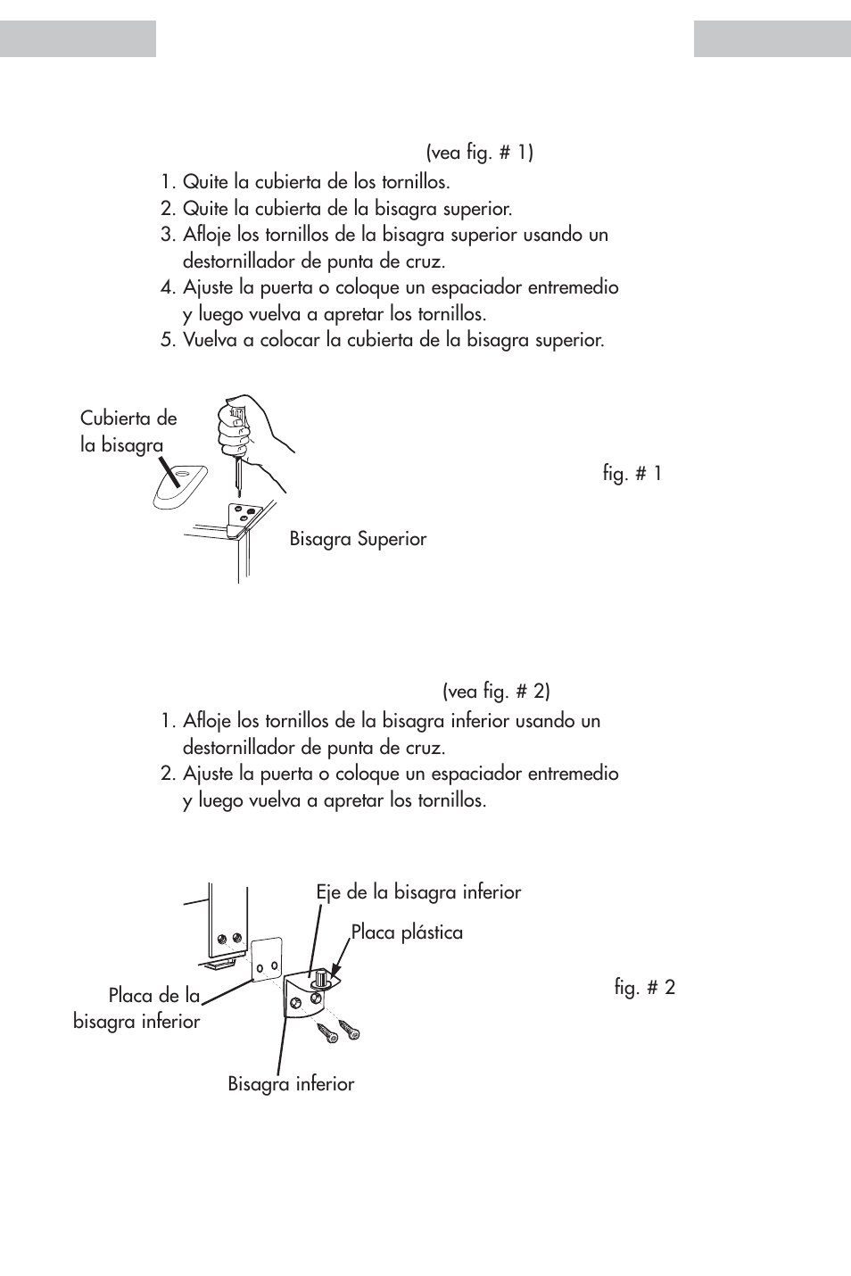 Alineación de la puerta | haier HDE11WNA User Manual | Page 52 / 68