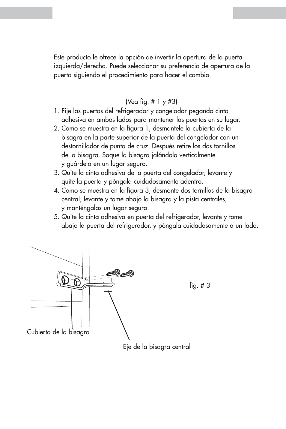 Cómo invertir las manijas de la puerta | haier HDE11WNA User Manual | Page 53 / 68