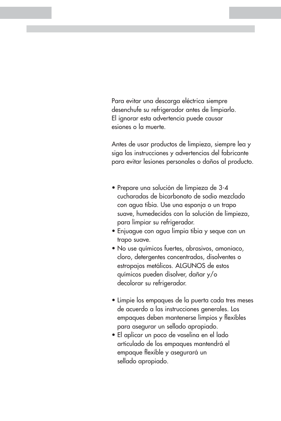 Cuidados y limpieza asecuada del refrigerador, Limpieza y mantenimiento | haier HDE11WNA User Manual | Page 63 / 68