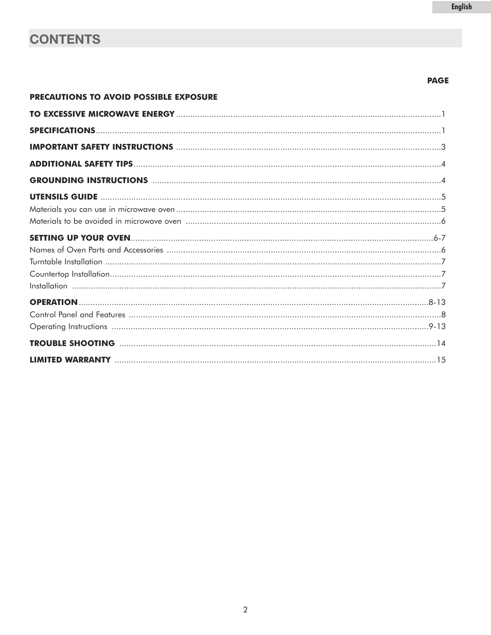 haier MWM10100GCSS User Manual | Page 3 / 17