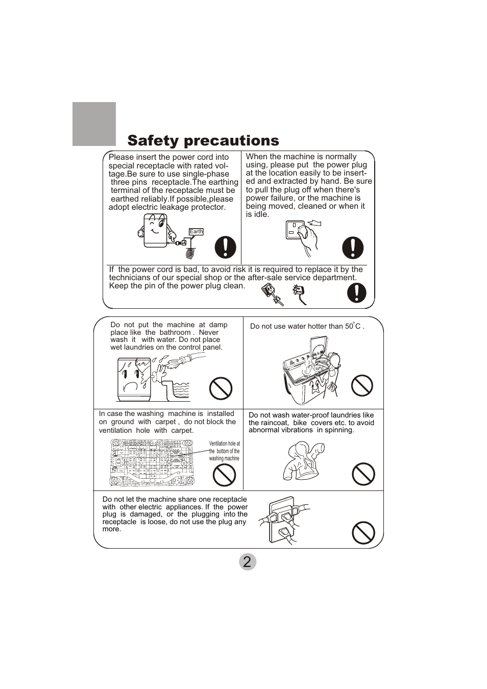 Safety precautions | haier HWM130-113S User Manual | Page 4 / 18