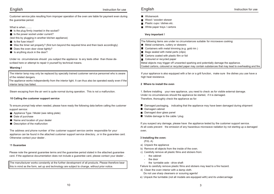 English | haier HMW40AEB User Manual | Page 5 / 8