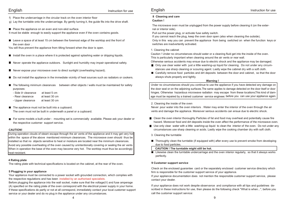English | haier HMW40AEB User Manual | Page 6 / 8
