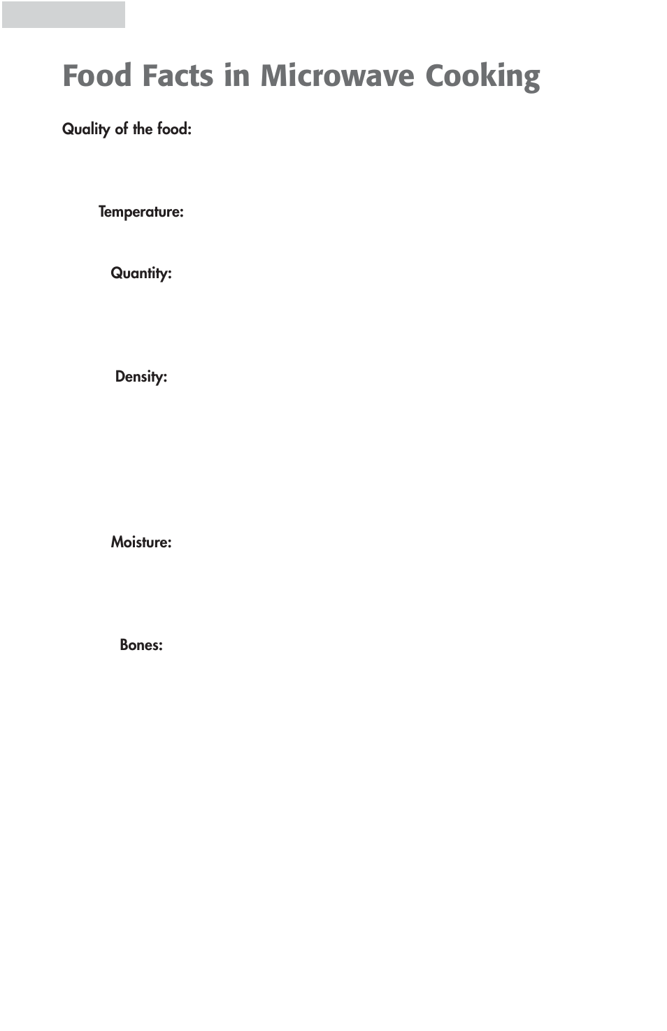 Food facts in microwave cooking | haier MWG9077ESS User Manual | Page 16 / 20
