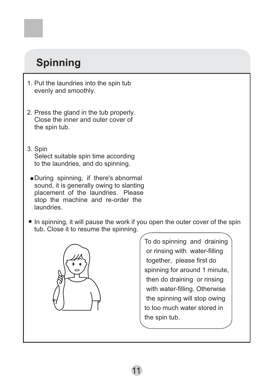 Spinning | haier HWM130-0523S User Manual | Page 13 / 19