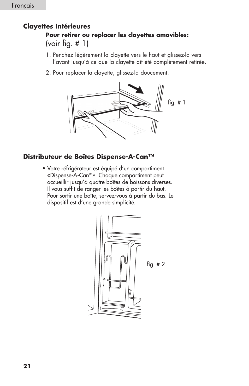 Voir fig. # 1) | haier BC100GS User Manual | Page 22 / 44