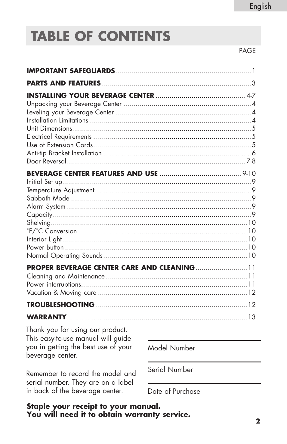 haier BC100GS User Manual | Page 3 / 44