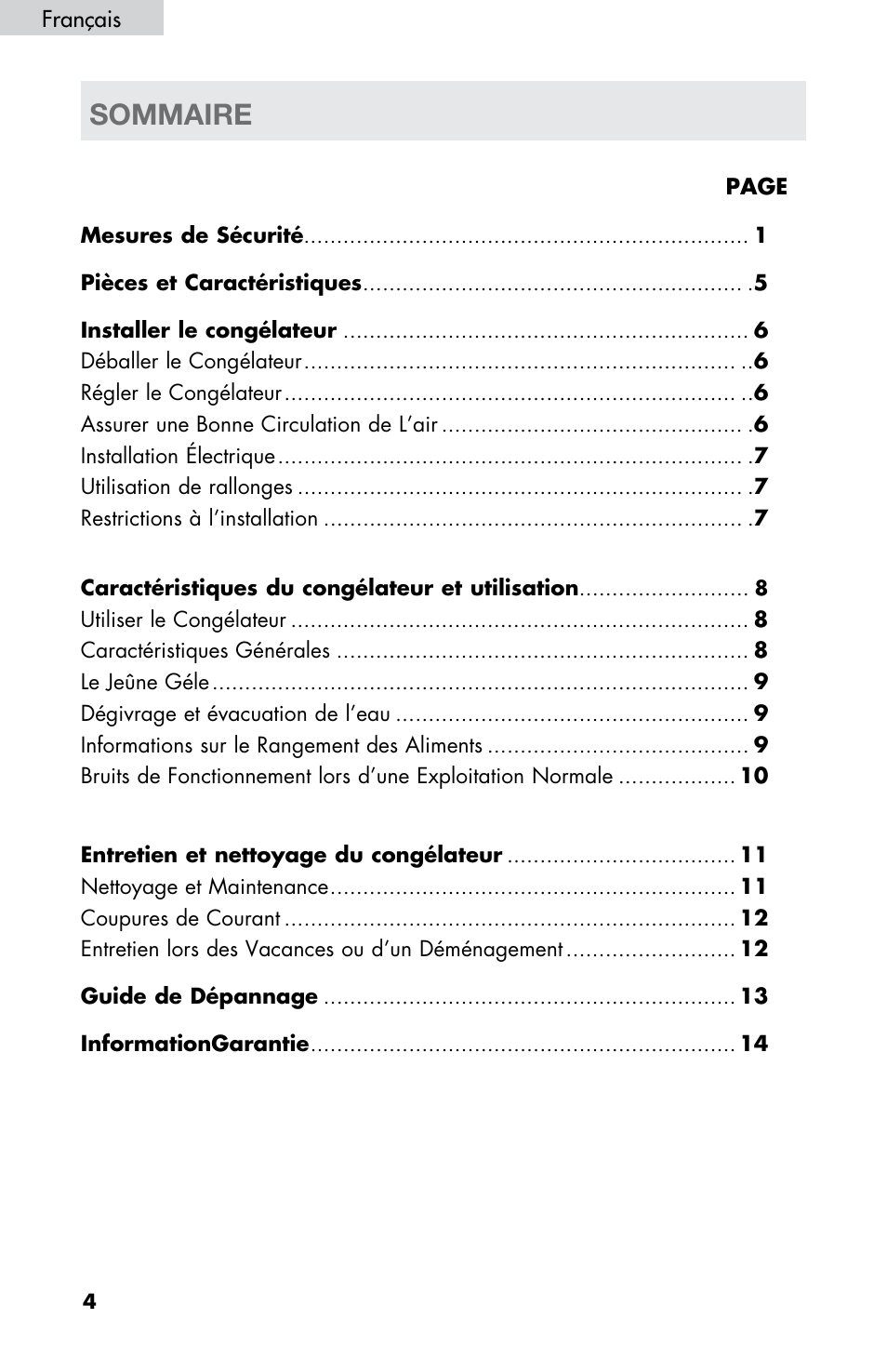 Sommaire | haier LW145AW User Manual | Page 18 / 44