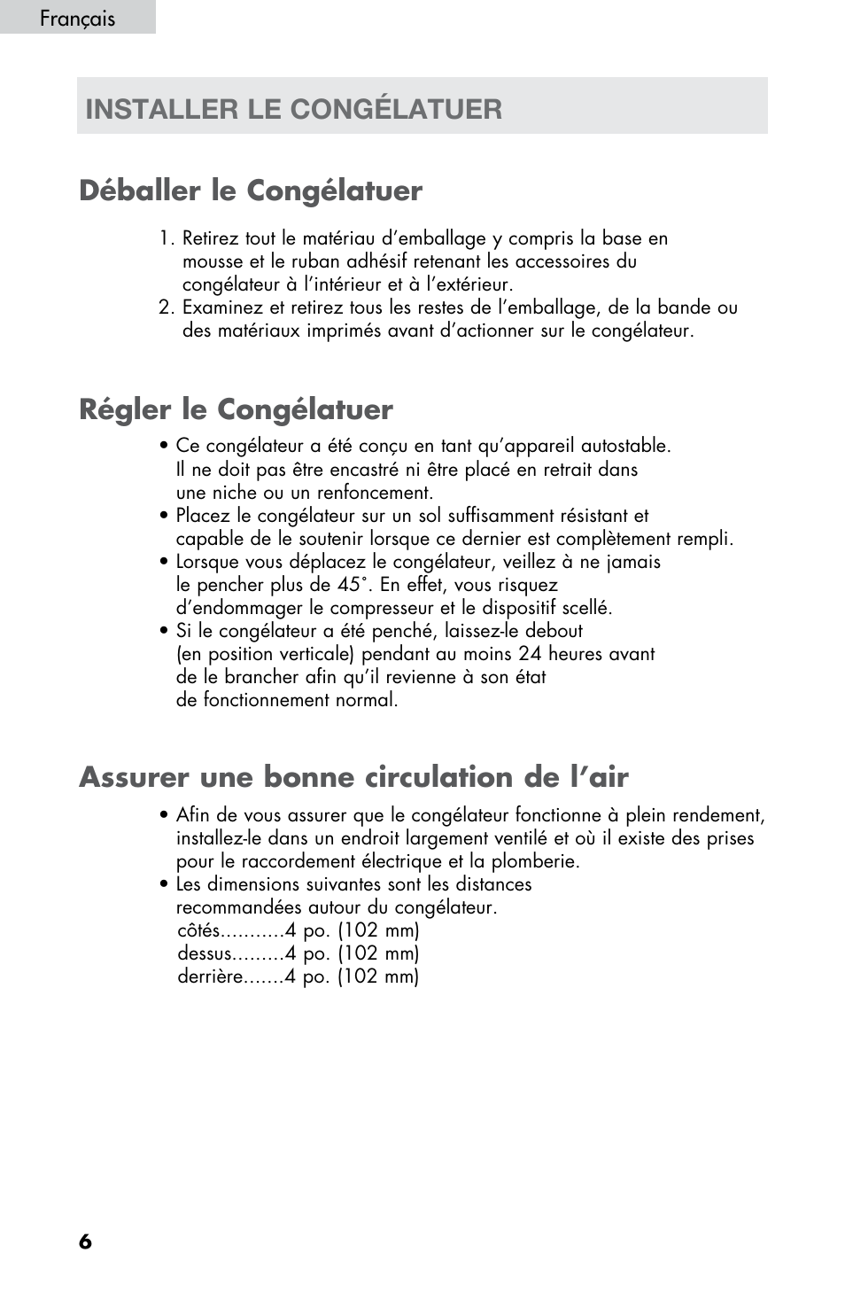Installer le congélatuer | haier LW145AW User Manual | Page 20 / 44