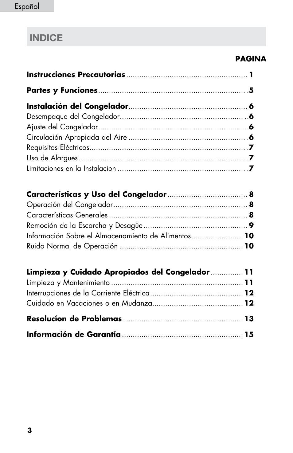 Indice | haier LW145AW User Manual | Page 32 / 44